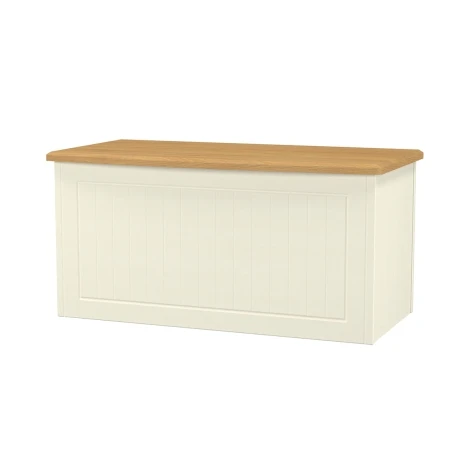 WAR035-CO - Warwick Cream Ash & Modern Oak Blanket Box