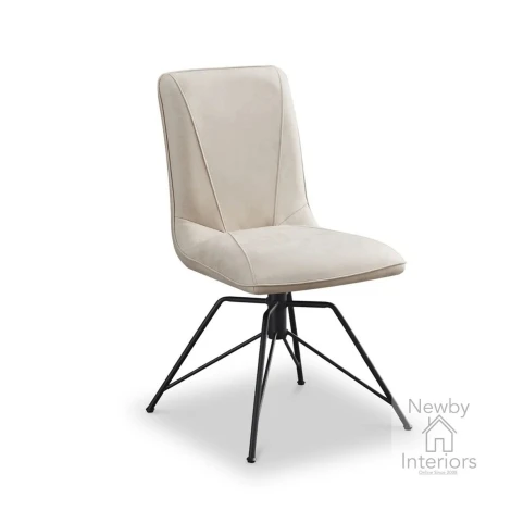 DC01-TP - Wiz 2x Taupe Fauxe Leather Swivel Dining Chair