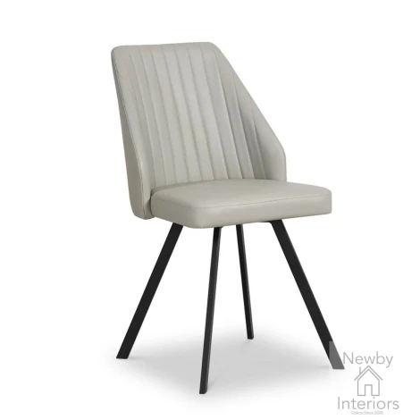 DC5185-LG - Wiz 2x Light Grey Fauxe Leather Dining Chair